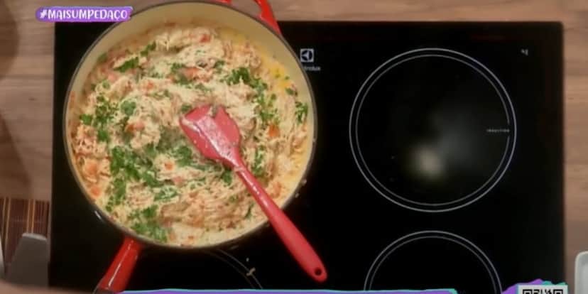 Recheio da receita (Reprodução: Mulheres/ TVGazeta) Recheio da receita (Reprodução: Mulheres/ TVGazeta)
