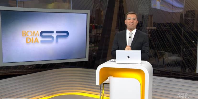 Rodrigo Bocardi nos estúdios do Bom Dia SP (Reprodução: Globo) Rodrigo Bocardi nos estúdios do Bom Dia SP (Reprodução: Globo)
