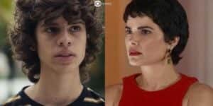 Rudá espalha fake news de Leonor em Travessia (Foto: Reprodução / Globo) Rudá espalha fake news de Leonor em Travessia (Foto: Reprodução / Globo)