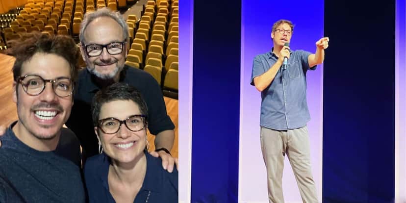 Sandra Annenberg assistiu pela primeira vez o show de Fábio Porchat (Reprodução: Instagram) Sandra Annenberg assistiu pela primeira vez o show de Fábio Porchat (Reprodução: Instagram)