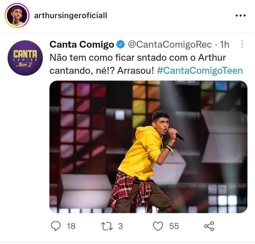 Arthur Singer - Foto Reprodução Instagram Arthur Singer - Foto Reprodução Instagram