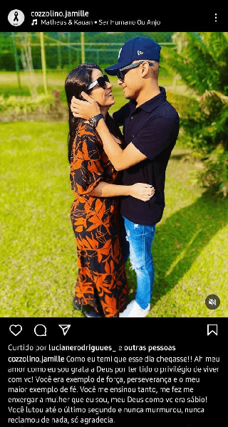 Publicação da esposa do sertanejo (Foto: Reprodução/ Instagram) Publicação da esposa do sertanejo (Foto: Reprodução/ Instagram)