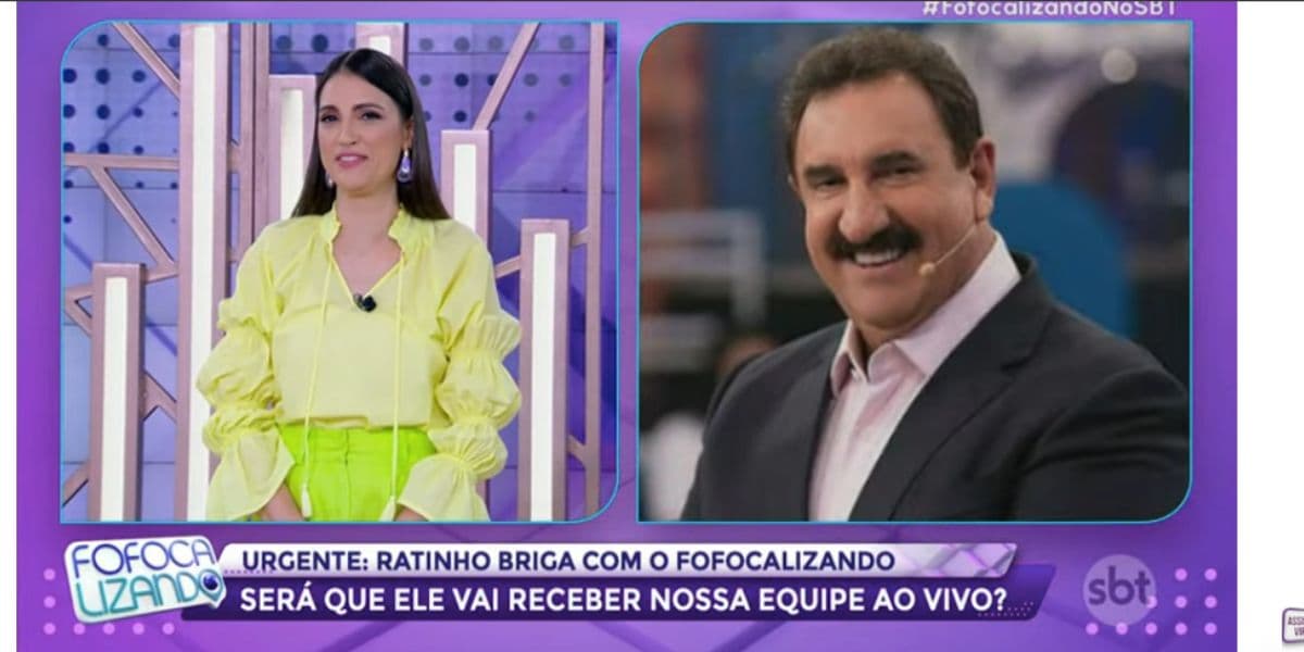 Chris Flores e Ratinho no Fofocalizando (Foto: Reprodução / SBT) Chris Flores e Ratinho no Fofocalizando (Foto: Reprodução / SBT)