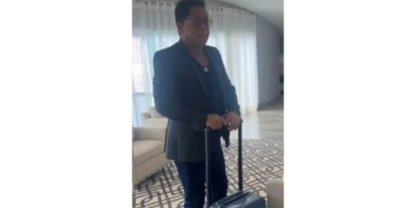 Leonardo saindo de casa (Foto: Reprodução / Instagram) Leonardo saindo de casa (Foto: Reprodução / Instagram)