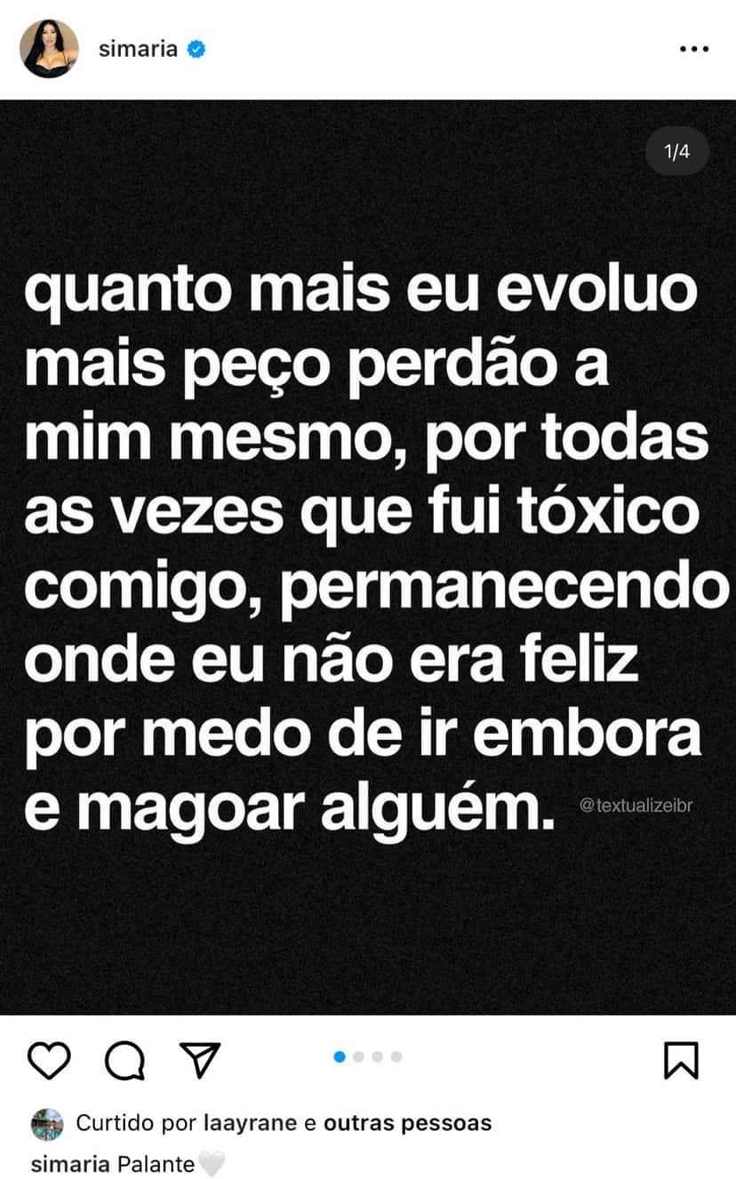 Simaria não pensa duas vezes e entrega mensagem enigmática ao Brasil e público aponta indireta à sua irmã, Simone - Foto Reprodução Instagram Simaria não pensa duas vezes e entrega mensagem enigmática ao Brasil e público aponta indireta à sua irmã, Simone - Foto Reprodução Instagram