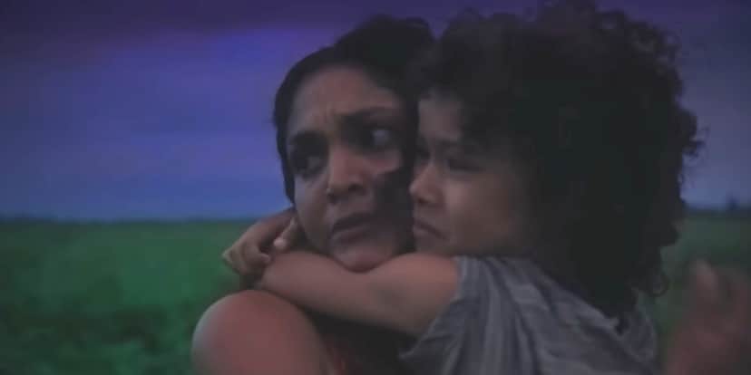 Aline e o filho em Terra e Paixão Aline e o filho em Terra e Paixão