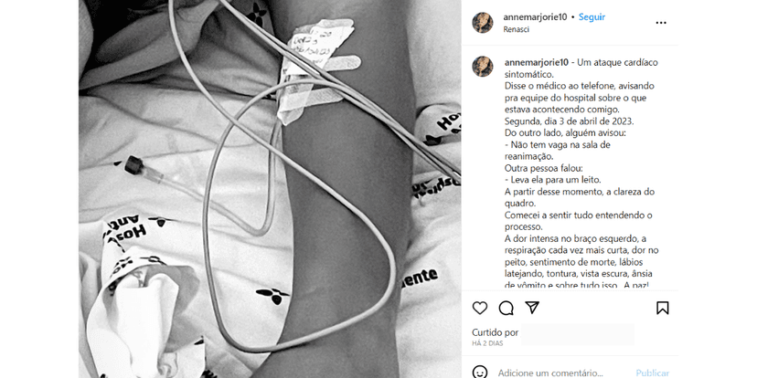 Anne Marjorie, âncora de telejornal da Globo, sofre ataque cardíaco ainda dentro da emissora (Foto: Instagram) Anne Marjorie, âncora de telejornal da Globo, sofre ataque cardíaco ainda dentro da emissora (Foto: Instagram)