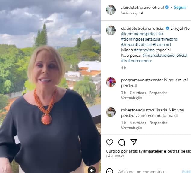 Claudete Troiano vai para a Record (Foto: Reprodução) Claudete Troiano vai para a Record (Foto: Reprodução)