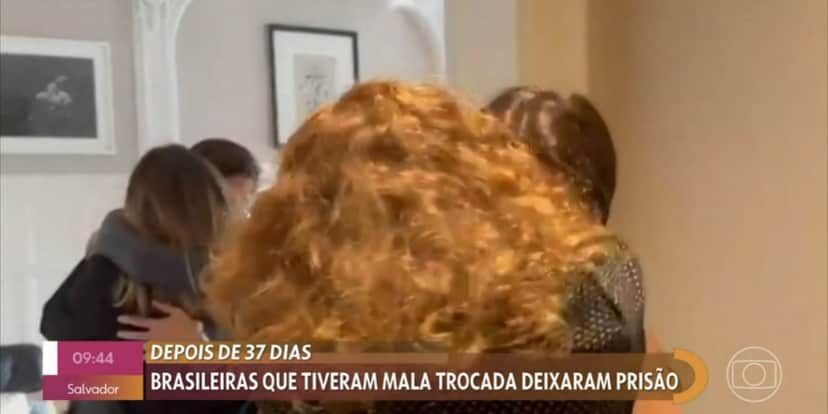 "Encontro" mostrou reencontro de brasileiras com a família (Foto: Reprodução/TV Globo) "Encontro" mostrou reencontro de brasileiras com a família (Foto: Reprodução/TV Globo)