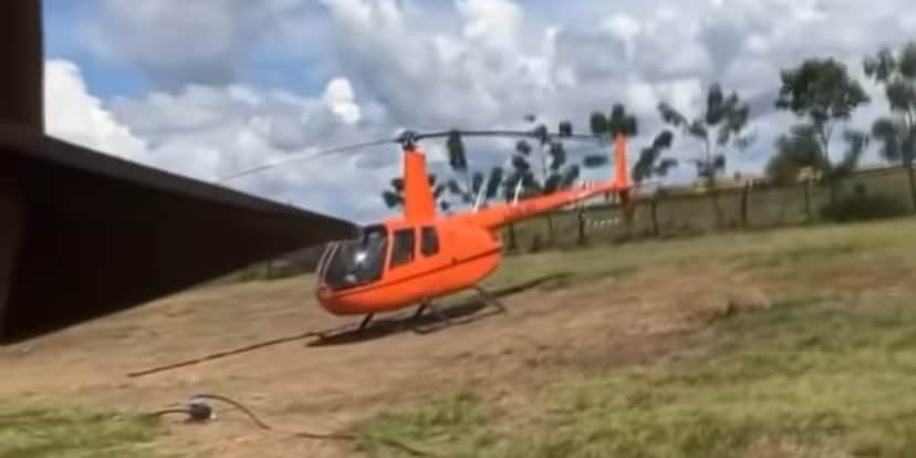 Helicóptero que tem um local específico para pousar (Reprodução: Youtube) Helicóptero que tem um local específico para pousar (Reprodução: Youtube)