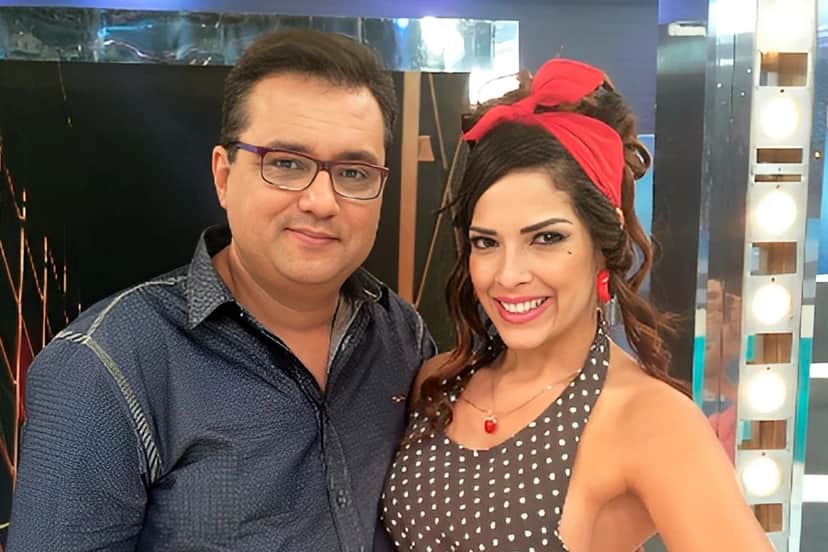 Geraldo Luís e a Candinha, no antigo programa do Domingo Show (Reprodução: Instagram) Geraldo Luís e a Candinha, no antigo programa do Domingo Show (Reprodução: Instagram)