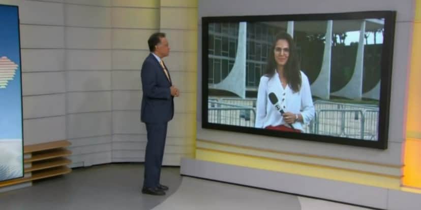 Heraldo Pereira e Raquel Honorato no "Bom Dia Brasil" (Foto: Reprodução/TV Globo) Heraldo Pereira e Raquel Honorato no "Bom Dia Brasil" (Foto: Reprodução/TV Globo)