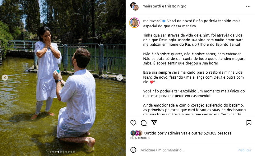 Maíra Cardi e Thiago Nigro vão se casar Maíra Cardi e Thiago Nigro vão se casar