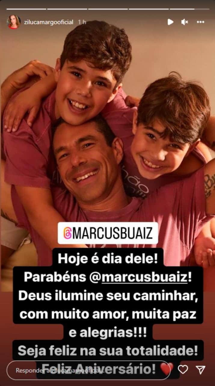 Zilu desejou o parabéns para Marcos Buaiz (Reprodução: Instagram) Zilu desejou o parabéns para Marcos Buaiz (Reprodução: Instagram)