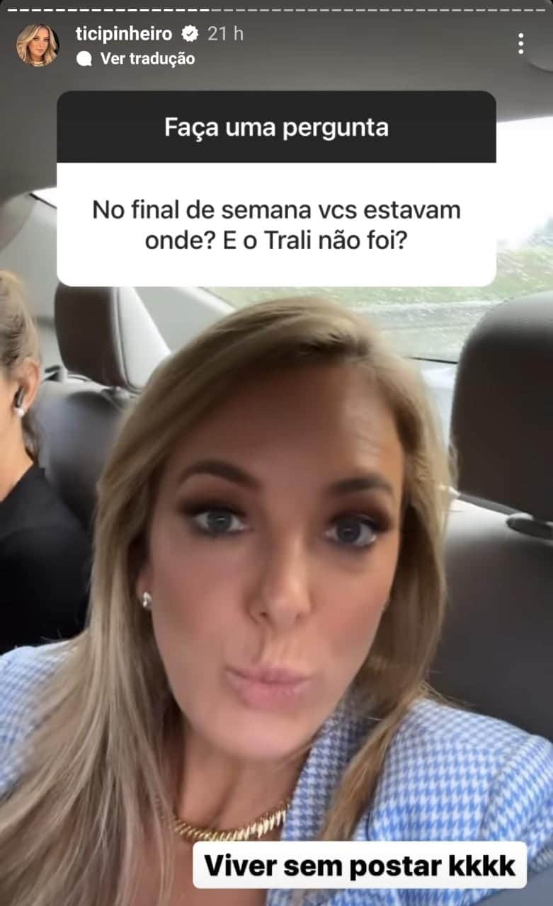 A apresentadora revelou que César Tralli não gosta de tirar fotos (Reprodução: Instagram) A apresentadora revelou que César Tralli não gosta de tirar fotos (Reprodução: Instagram)