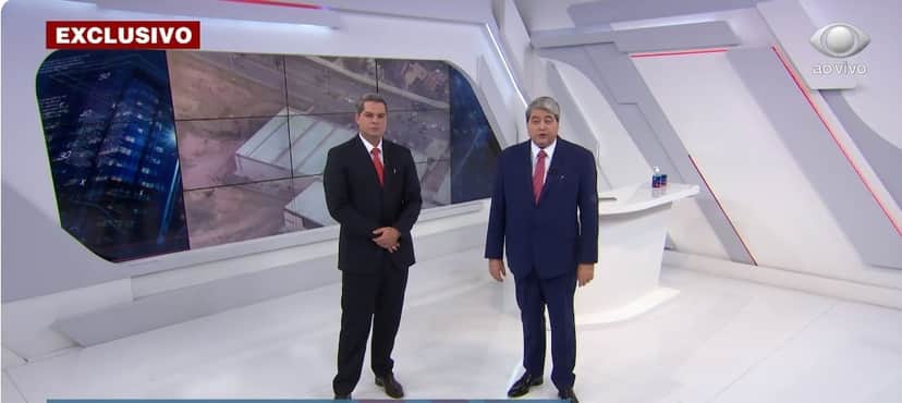 Pai e filho já comandaram o jornal juntos (Reprodução: Band) Pai e filho já comandaram o jornal juntos (Reprodução: Band)