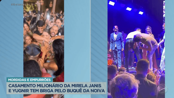 Barraco e calça rasgada foram os pontos altos da festa (Foto Reprodução/PlayPlus) Barraco e calça rasgada foram os pontos altos da festa (Foto Reprodução/PlayPlus)