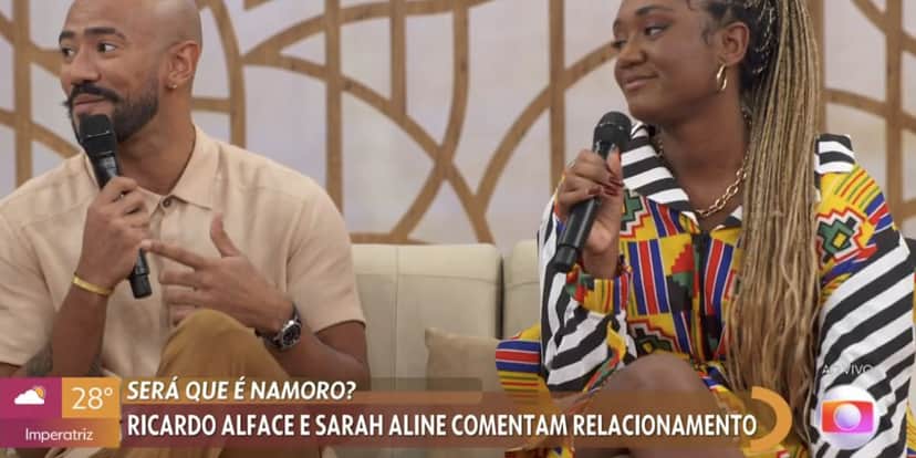 Aline e Ricardo Alface no Encontro (Foto: Reprodução / Globo) Aline e Ricardo Alface no Encontro (Foto: Reprodução / Globo)