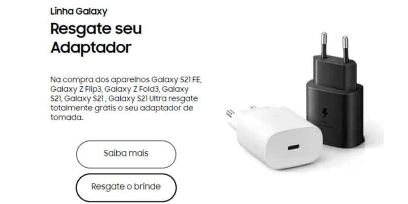 Benefício da Samsung possibilita clientes a terem carregador (Foto: Reprodução / Internet) Benefício da Samsung possibilita clientes a terem carregador (Foto: Reprodução / Internet)