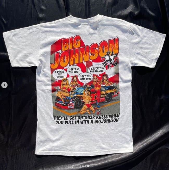 Camisa da marca de roupa, Big Johnson - Foto Reprodução Instagram Camisa da marca de roupa, Big Johnson - Foto Reprodução Instagram