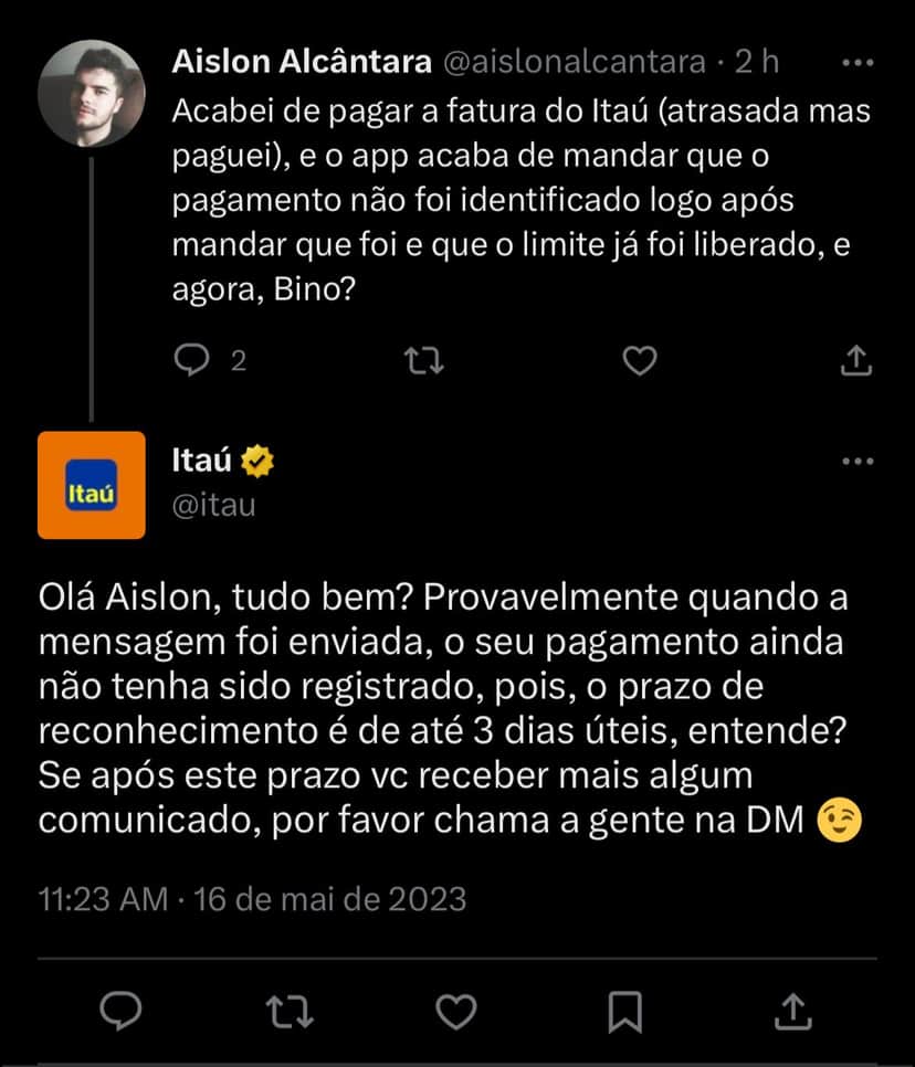 Clientes do Itaú estão enfurecidos com situação com o banco nesta terça-feira (16) - Foto Reprodução Twitter Clientes do Itaú estão enfurecidos com situação com o banco nesta terça-feira (16) - Foto Reprodução Twitter