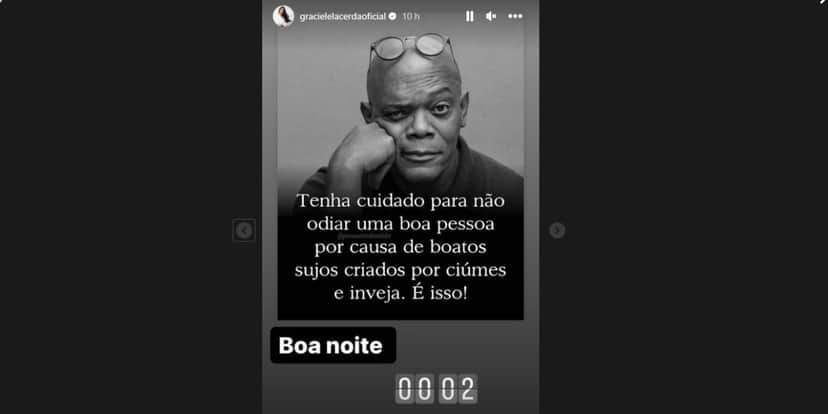 Graciele Lacerda entrega comunicado enigmático (Foto: Reprodução / Instagram) Graciele Lacerda entrega comunicado enigmático (Foto: Reprodução / Instagram)