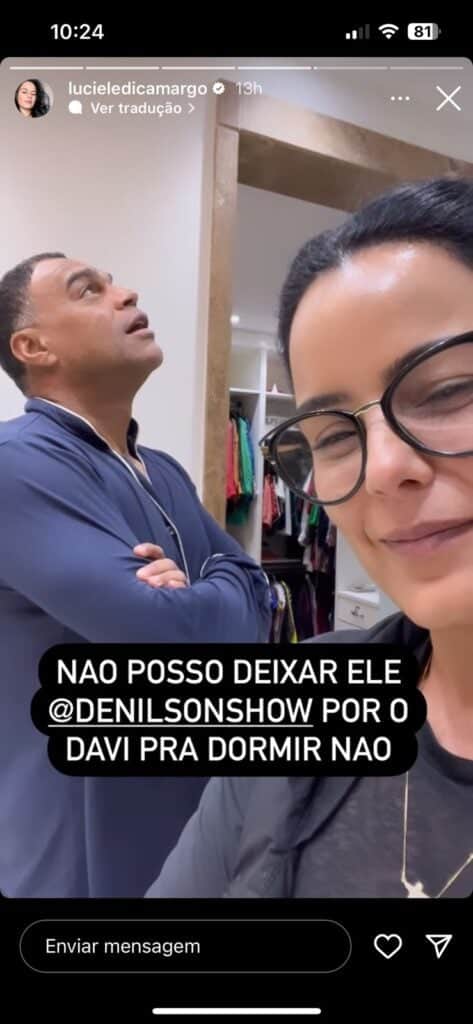 Luciele Di Camargo entrega situação com Denílson (Foto: Reprodução / Instagram) Luciele Di Camargo entrega situação com Denílson (Foto: Reprodução / Instagram)