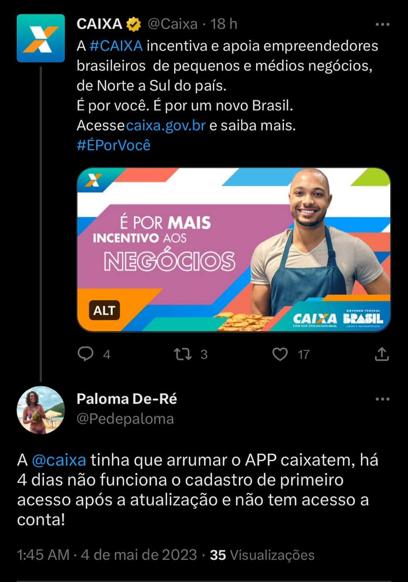 Situação da Caixa revolta clientes nesta quinta-feira, 4 - Foto - Foto Reprodução Twitter Situação da Caixa revolta clientes nesta quinta-feira, 4 - Foto - Foto Reprodução Twitter