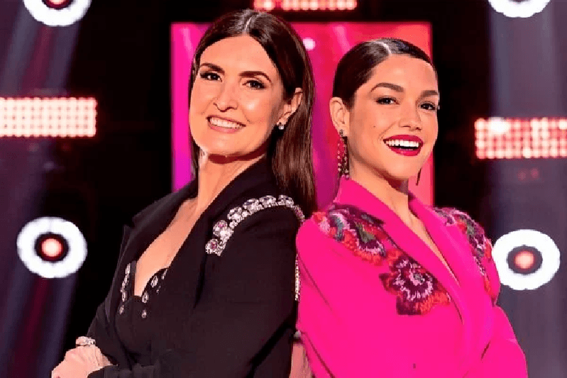 Thais Fersoza ao lado de Fátima Bernardes no 'The Voice' (Foto: Reprodução/ Internet) Thais Fersoza ao lado de Fátima Bernardes no 'The Voice' (Foto: Reprodução/ Internet)