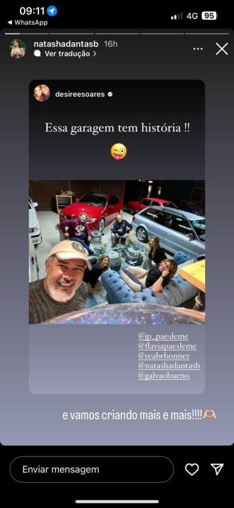 Natasha Dantas, William Bonner, Galvão Bueno, Desirée, João Pedro e Flávia (Foto: Reprodução / Instagram) Natasha Dantas, William Bonner, Galvão Bueno, Desirée, João Pedro e Flávia (Foto: Reprodução / Instagram)