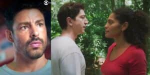 Daniel, Caio e Aline em cenas de Terra e Paixão (Foto: Reprodução / Globo) Daniel, Caio e Aline em cenas de Terra e Paixão (Foto: Reprodução / Globo)