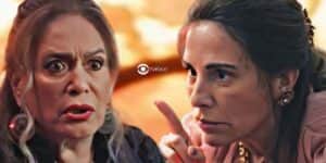 Cândida (Susana Vieira) e Irene (Glória Pires) em Terra e Paixão (Foto: Reprodução / Globo / Montagem TV Foco) Cândida (Susana Vieira) e Irene (Glória Pires) em Terra e Paixão (Foto: Reprodução / Globo / Montagem TV Foco)