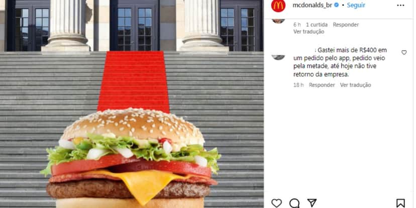 Clientes estão reclamando dos serviços do McDonald's (Reprodução - Instagram) Clientes estão reclamando dos serviços do McDonald's (Reprodução - Instagram)