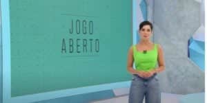 Kalinka Schutel é a substituta oficial no Jogo Aberto (Reprodução: Band) Kalinka Schutel é a substituta oficial no Jogo Aberto (Reprodução: Band)