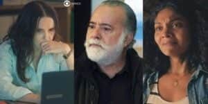 Lucinda, Antônio e Aline em cenas de Terra e Paixão (Foto: Reprodução / Globo / Montagem TV Foco) Lucinda, Antônio e Aline em cenas de Terra e Paixão (Foto: Reprodução / Globo / Montagem TV Foco)