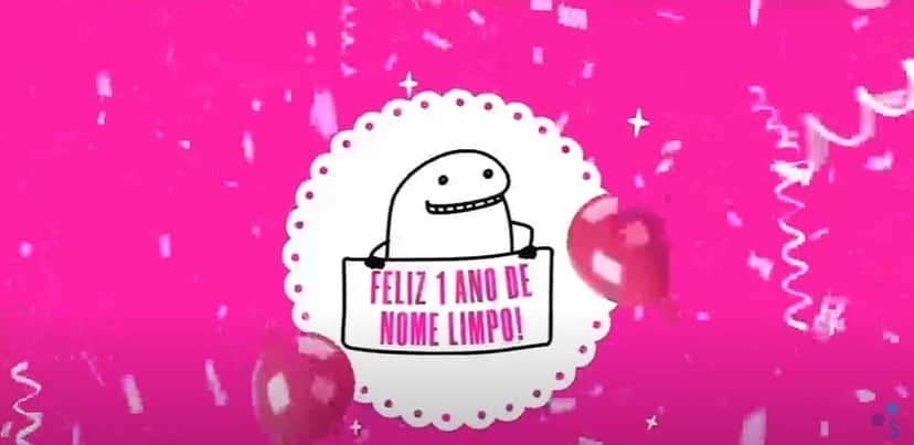 Serasa resolveu presentear aqueles que completaram 1 ano com o nome limpo (Reprodução: Youtube) Serasa resolveu presentear aqueles que completaram 1 ano com o nome limpo (Reprodução: Youtube)