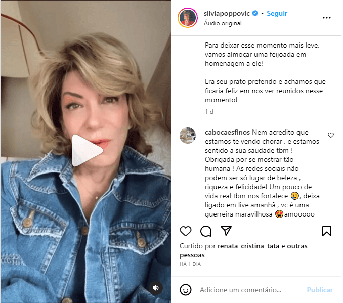 Homenagem da jornalista ao marido no Instagram - Foto: Reprodução/Instagram Homenagem da jornalista ao marido no Instagram - Foto: Reprodução/Instagram