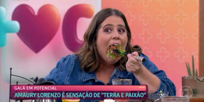 Tati Machado protagonizou momento divertido no "Mais Você" (Foto: Reprodução/TV Globo) Tati Machado protagonizou momento divertido no "Mais Você" (Foto: Reprodução/TV Globo)
