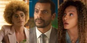 Valéria, Ben e Sol em cenas de Vai na Fé (Foto: Reprodução / Globo / Montagem TV Foco) Valéria, Ben e Sol em cenas de Vai na Fé (Foto: Reprodução / Globo / Montagem TV Foco)