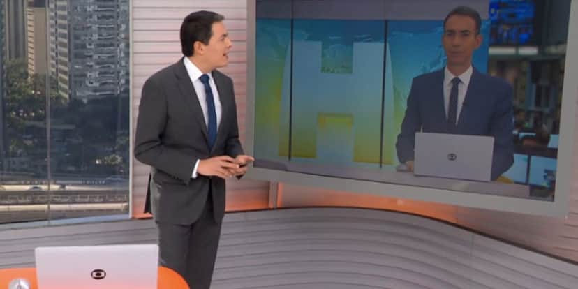 Alan Severiano e César Tralli no SP1 (Foto:Reprodução / Globo) Alan Severiano e César Tralli no SP1 (Foto:Reprodução / Globo)