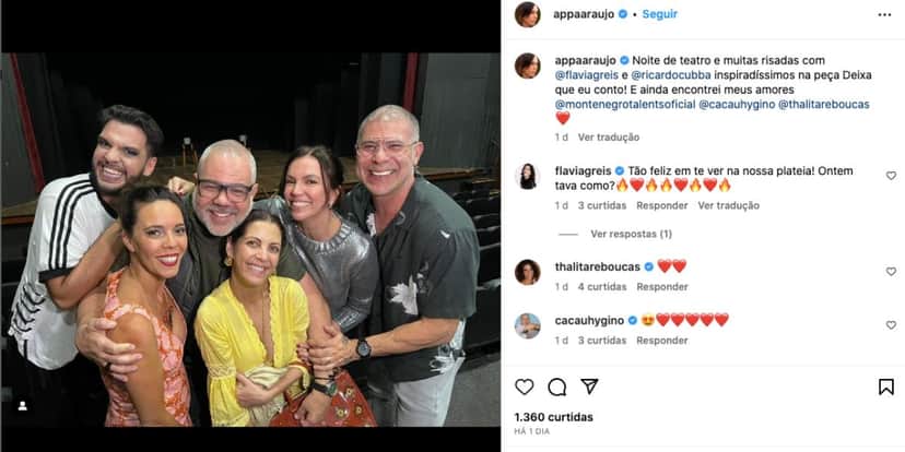 Ana Paula Araújo ao lado dos amigos (Foto: Reprodução / Instagram) Ana Paula Araújo ao lado dos amigos (Foto: Reprodução / Instagram)