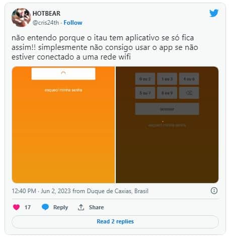 Clientes do Itaú ficam enfurecidos com situação - Foto Reprodução Twitter Clientes do Itaú ficam enfurecidos com situação - Foto Reprodução Twitter
