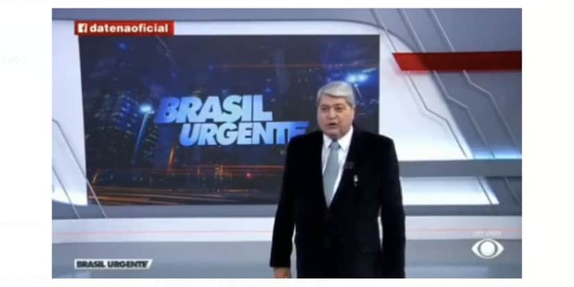 Datena durante o Brasil Urgente (Foto: Reprodução / Band) Datena durante o Brasil Urgente (Foto: Reprodução / Band)