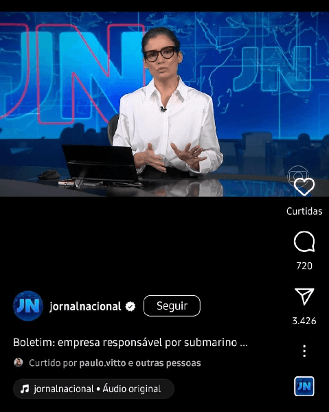 Boletim de Renata Vasconcellos foi publicação no Instagram (Foto: Reprodução/ Instagram) Boletim de Renata Vasconcellos foi publicação no Instagram (Foto: Reprodução/ Instagram)