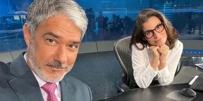 Renata vasconcellos e William Bonner no Jornal Nacional - Foto Reprodução Internet Renata vasconcellos e William Bonner no Jornal Nacional - Foto Reprodução Internet