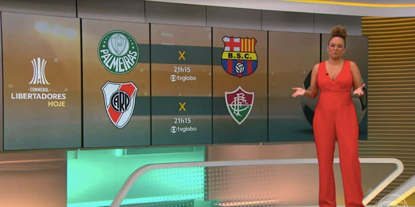 Repórter do Jornal Hoje confirma jogos na programação (Foto: Reprodução / Globo) Repórter do Jornal Hoje confirma jogos na programação (Foto: Reprodução / Globo)