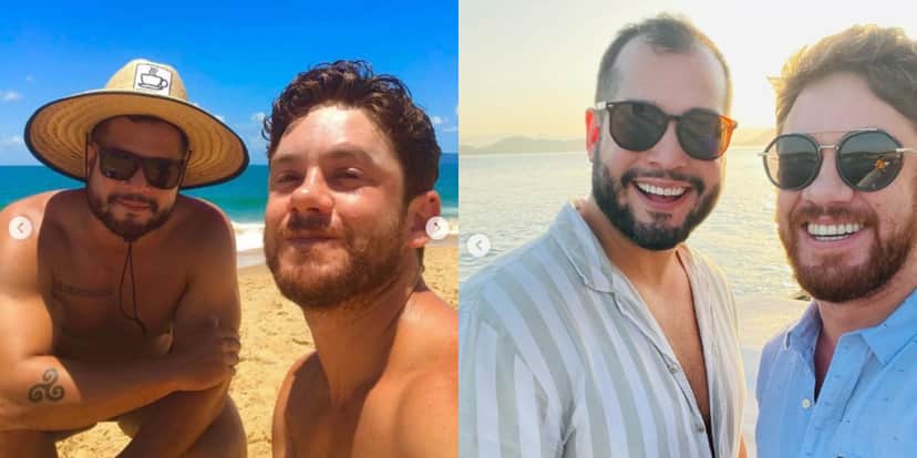 Ator de Mulheres Apaixonadas chamou a atenção ao posar com o namorado (Foto: Reprodução) Ator de Mulheres Apaixonadas chamou a atenção ao posar com o namorado (Foto: Reprodução)