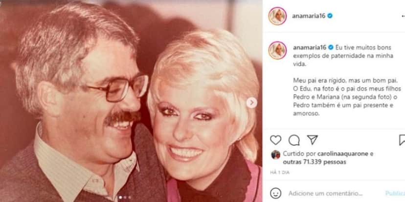 Eduardo Carvalho e Ana Maria Braga (Foto: Reprodução/Instagram) Eduardo Carvalho e Ana Maria Braga (Foto: Reprodução/Instagram)