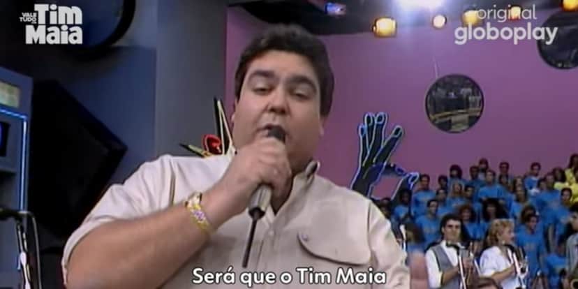 Faustão no documentário "Vale Tudo com Tim Maia" (Foto: Reprodução/Globoplay) Faustão no documentário "Vale Tudo com Tim Maia" (Foto: Reprodução/Globoplay)