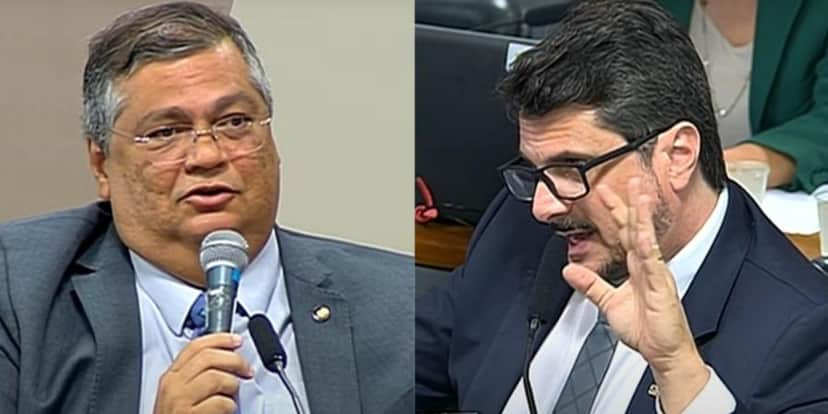 Flávio Dino foi ironizado por Marcos do Val após briga (Foto: Reprodução/Senado) Flávio Dino foi ironizado por Marcos do Val após briga (Foto: Reprodução/Senado)